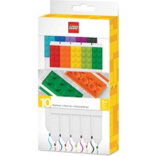 Velora LEGO Ikonik Kırtasiye 10'lu Paket Kalem: LEGO Plakalı Yaratıcı Hızlı Kuruyan Jel Kalem - 10 Renk Seti, Ince Uç 0,7 - Ofis Yazma Aleti