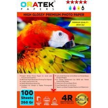Velora Epson T664/6641 L100 Evertday Premium Parlak 10X15CM Fotoğraf Kağıdı 260 Gr. 100 Adet