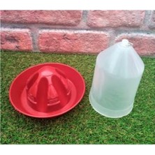 Esplendor Plastik Tavuk ve Civciv Yemlik Seti, 0,75 Lt, 2 Adet