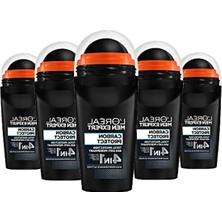 Esplendor L’oréal Paris Men Expert 5'li Carbon Protect Anti Perspirant Roll On Deodorant Seti (5 x 50 Ml)