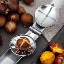 Munico 2 Adet Evde Kestane ve Fındık Kırmak Için Ergonomik Kaymaz Saplı Paslanmaz Çelik Kestane