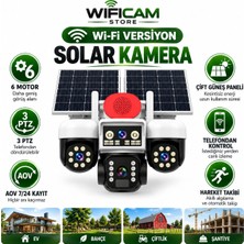 Wificam 3 Kameralı 6 Motorlu Wifi Solar Kamera 3 Kamerada Telefondan Dönebilir