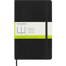 Velora Moleskine Classic Notebook, Large, Plain, Black, Soft Cover (5 x 8.25)