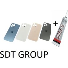 Soi Home iPhone 12 Pro Uyumlu Arka Batarya Pil Kapağı Altın (B7000 15 ml Yapıştırıcı) Soı