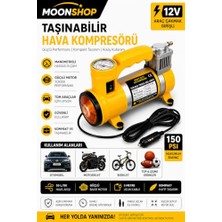 Velora 12V Araç Hava Kompresörü 150 Psı Taşınabilir Lastik Şişirme Pompası Çakmak Girişli Oto Hava Basınç Cihaz