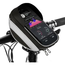 Velora Universal Su Geçirmez Reflektörlü Bisiklet Motosiklet Scooter Telefon Tutucu Fermuarlı Çanta - AL4211