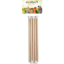 Esplendor Plastik Başlıklı Tahta Tünek, 5'li Set, 12 Mm, 30 cm