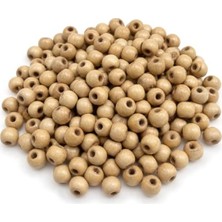 Esplendor 250+ Adet 10 mm Cilalı Ahşap Boncuk ile Takı ve Hobi Malzemesi