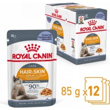 TeknoKapsül Hair&skin Tüy ve Deri Sağlığı Için Jöle Içerisinde Yaş Kedi Maması 12 x 85G