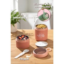 Esplendor Porsima 66720 Yemek Termosu Çelik Yemek Termosu Lunch Box Taşınabilir Yemek Kabı Termos -Pembe