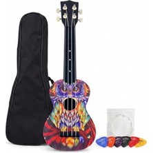 Esplendor Soprano Ukulele Tribal Baykuş Desen Kapak