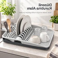 Esplendor 2 Parça Antrasit Bulaşıklık Kurutmalık ile Mutfak Düzeni