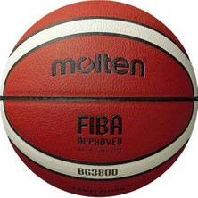 Velora BG3800 Basketbol, Fıba Onaylı, Kompozit Deri, Iç Mekan Oyunu, Turuncu/fildişi