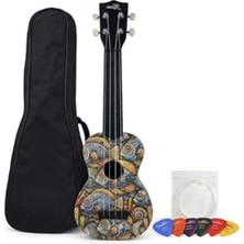 Esplendor Balık Desenli Soprano Ukulele Kapak, Estetik Tasarım
