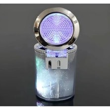 Velora 7 Renkli Rgb LED Işıklı Lüx Oto Küllük Kapaklı Spor Araç Içi Küllük Araba Küllüğü