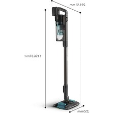 Esplendor Philips Aqua Plus 8000 Serisi Kablosuz Dikey Süpürge, Süpürür Siler Temizlikte Süper, 360° Güçlü Emiş, Maksimum 80 Dk, Saç Dolaşmasını Önleyici, Sert Zeminler ve Halılar Için, LED Başlık (XC8156/10)