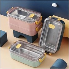 Esplendor Çelik Taşıma Kulplu Bento Lunch Box, Ofis ve Okul Için Uygun
