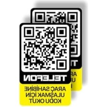 Esplendor Araç Içi Park Telefon Numarası Için Qr Kodlu 2'li Numaratör