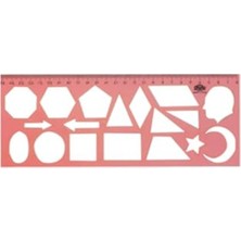 Esplendor 25 cm Geometrik Şablon Cetvel, Çizim ve Tasarım Için Pratik