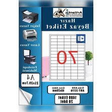 Esplendor Kendinden Yapışkanlı A4 Etiketler, 40X20 Mm, 70'li Paket, Fotokopi Uyumlu