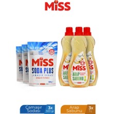 TeknoKapsül Arap Sabunu 1000 ml x 3 Adet + Soda Plus 500 ml x 3 Adet
