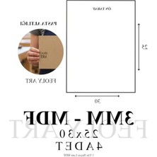 Esplendor Hobi ve El Sanatları Için 4 Adet 25X30 cm Mdf Plaka