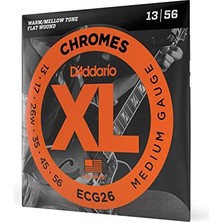 Esplendor Daddario ECG26 Elektro Gitar Teli, Chromes, 13-56, Medium Gauge,