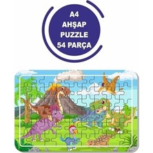 Esplendor Lipyos Dinazorlar Çocuklar Için 54 Parça Ahşap Puzzle