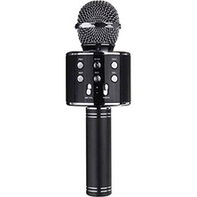 Esplendor Psr Aksesuar WS-858 Bluetooth Karaoke Mikrofon – Kablosuz Hoparlör, Yankı Efektli, Gürültü Önleyici, 1800MAH Şarjlı, Ios & Android Uyumlu (Siyah)