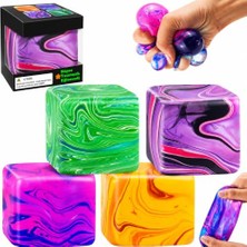 Esplendor Mermer Desenli Squishy Küp Duyusal Fidget Oyuncağı 5x5 cm (1 Adet)