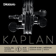 Esplendor KS311W-4/4M Kaplan Keman Tek Tel 'e' Alüminyum Çelik Üzerine 4/4 Medium