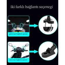 Str Store Bisiklet Motosiklet ve Scooter Için Gidon Uyumlu Telefon Tutucu Orjinal Malzeme Yüksek Kalite Güneşlik Tasarımlı Universal Modellere Uyumlu Kolay Kurulum Mt-E