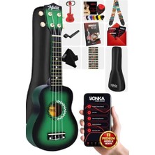 Esplendor Midex UKX-500GR Sunburs Efektli Maun Soprano Ukulele Full Set