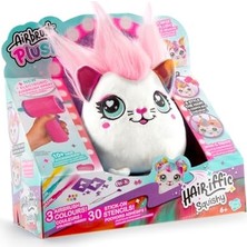 Esplendor - Airbrush Plush - Hair'iffic Pelüş Hayvan Şekillendirme ve Dekorasyon Için - Airbrush Sprey, 3 Kalem, Şablon ve Saç Aksesuarı - Çocuklar Için Komple El Işi Seti ve Hediye Fikri - Air 040