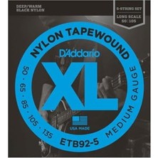 Esplendor Daddarıo ETB92 Bas Gitar Tel Seti, Xl Serisi, Nylon Tapewound, Bl Set Bass Tapewound 50-105 Long EZGCN101-ETB92