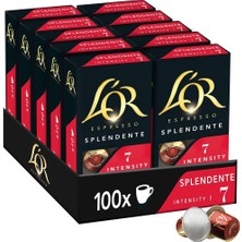 TeknoKapsül L'or Splendente, Core Collection, Yoğunluk 7, Turunçgil ve Fındık Notaları Espresso Kapsülleri, 10X10 Adet, 07 Splendente, Orta Kavurma