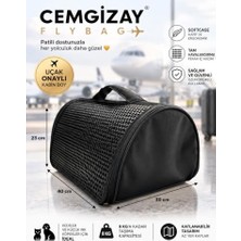 Esplendor Cemgizay Kedi ve Köpek Taşıma Çantası 10 kg Nefes 40X30X23 Kabin Boy