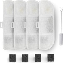 Esplendor Xenon Smart Kedi Su Pınarı Filtresi X8651 Uyumlu | 4'lü Set Fırça ve Süngerli Yedek Parça X8781