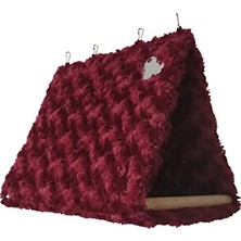 Esplendor Akat Cosy Fluffy Büyük Boy Bordo Papağan - Kemirgen Hamağı (Büyük Boyutlu Papağanlar.) (Büyük Boy :23X 20 x 30 Cm'dir. (± 1 Cm))
