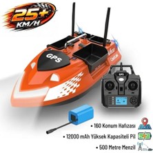 Esplendor Sazan Yemleme Botu  V802 Pro 500M Menzilli, Gps'li, 160 Konumlu, Oto Eve Dönüş, Yüksek Kapasiteli Batarya, Yüksek Hızlı (25KM/S Hız) Balık, Sazan Yemleme Teknesi ve Botu Normal Paket