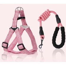 Esplendor Köpek Tasması (Xl) 1.2cm - Çok Büyük Boy Köpek Tasması, Göğüs Kemerli, Tutma Saplı Ayarlanabilir Pembe