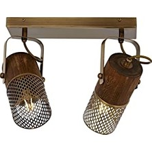 Esplendor AR-60265-2EY Eskitme Kaplama Modern Avize E27 Metal Ahşap 32X25CM
