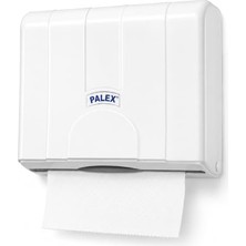 Esplendor Alper Banyo Z-Fold Kağıt Havlu Dispenseri, Beyaz Plastik Duvara Monte Z Katlı Kağıt Havlu Aparatı, Banyo Ofis Wc ve Ortak Kullanım Alanları Için Hijyenik Kağıt Havluluk 25 x 21 x 10 cm
