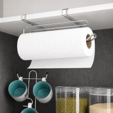 Esplendor Alper Banyo Pratik Solo Kağıt Havluluk Krom, Dolap Içi Askılı Kağıt Havlu Tutucu, Delmeden Montajlı Mutfak Rulo Havluluk, Paslanmaya Dayanıklı Metal Tasarım