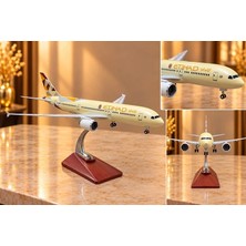 Hace Bazaar Metal Etihad Airways Yolcu Uçağı Maketi Standlı Dekoratif  ALK6151 -Hcb