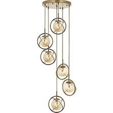 Esplendor AV-60291-6ET Eskitme Kaplama Modern Avize E14 Metal Cam 40CM
