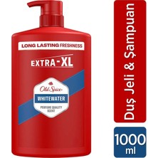TeknoKapsül Whitewater Erkek Duş Jeli ve Şampuan 3'ü 1 Arada Vücut Saç Yüz 1000 ml Ekstra-Xl