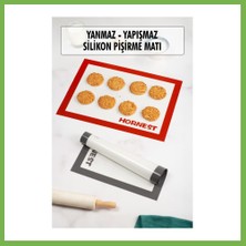 Bezos Fırınlanabilir Kendinden Yağlı Silikon Pişirme Matı Hamur Açma Matı Silpat 30X40 cm 1 Adet Umt