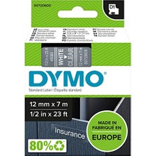 Esplendor Dymo S0720600, D1 Yedek Şerit (12 mm x 7 Mt), Şeffaf/beyaz (45020)