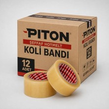 Esplendor Şeffaf Hotmelt 12 Adet Koli Bandı 45 mm x 100 mt Güçlü Yapışkanlı Paketleme Ambalaj Bandı
